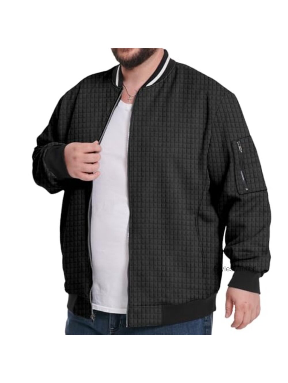 Lightweight Bomber Jacket Big & Tall Varsity Baseball Outwear Fall 2XL-6XL